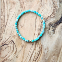 Load image into Gallery viewer, Mini Amazonite and Gold Bracelet