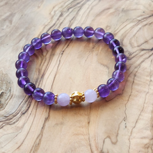 Load image into Gallery viewer, Petite Amethyst and Lavender Amethyst Bracelet