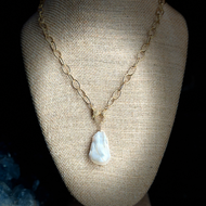 Large Baroque Pearl Necklace