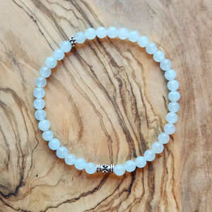 Mini Aquamarine Bracelet with Sterling Silver Beads