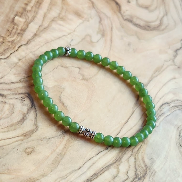 Sterling silver best sale jade bracelet