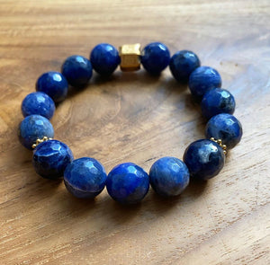 Sodalite and 24K Gold Vermeil Bracelet ~ Final SALE!