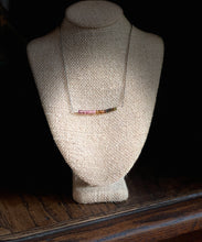 Load image into Gallery viewer, Multi-Colored Tourmaline Bar Necklace ~ On Sale!