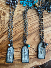 Load image into Gallery viewer, Vintage Standing Thai Buddha and Gemstone Necklace