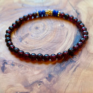Petite Garnet & Lapis Lazuli Bracelet ~ On Sale!
