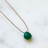Simple Green Onyx Necklace
