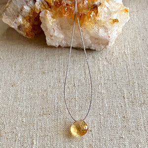 Simple Citrine Necklace - Little Darlings Collection