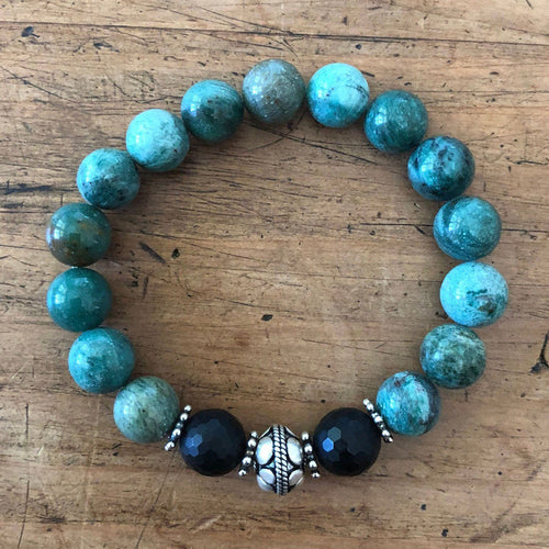 Brazilian Bloodstone and Black Onyx Bracelet ~ Limited Time Father's Day Special!