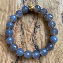 Load image into Gallery viewer, Gray Chalcedony Beaded Bracelet
