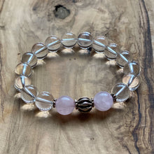 Load image into Gallery viewer, In This Together Bracelet Set: Clear Crystal and Rose Quartz